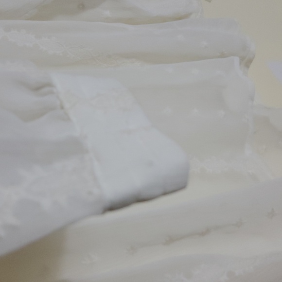 Democracy The Freedom Generation White Sheer Blouse Size M - Picture 6 of 10
